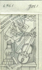 Ralph Dyer Artwork : Scott 1386 William Harnett, Violin, Trumpet, Music