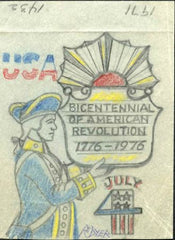 Ralph Dyer Artwork : Scott 1432. American Bicentennial