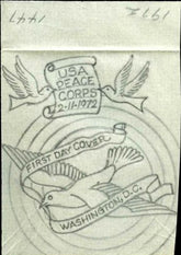 Ralph Dyer Artwork : Scott 1447, Peace corps, Bird