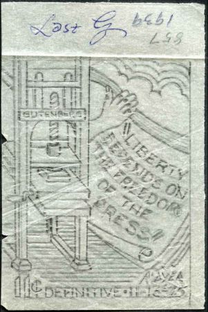 Ralph Dyer Artwork : Scott 1593, Printing Press