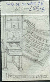 Ralph Dyer Artwork : Scott 1593, Printing Press