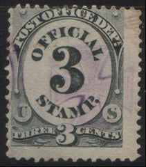 US O49 Officials Fancy Cancel Average Used Purple Maltese Cross