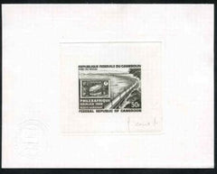 Cameroun C118 Artist Die Proof in Black, Philex, Stamp on Stamp