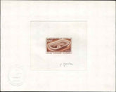 Chad 134 - 137 Artist Die Proof in Brown, Prehistoric Tools