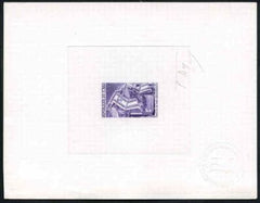 Chad 158 Artist Die Proof in Violet, Cotton Loom