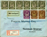 Germany 1925 VF Airmail cover, from Berlin to Scotland via Bremen
