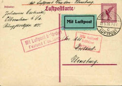 Germany 1926 VF 15pf postal card from Dresden to Flensburg.