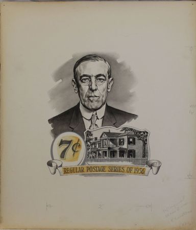 US Artmaster Scott 1040 1954 - 68 Liberty , Woodrow Wilson - Artwork