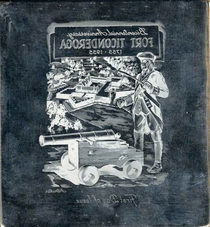 US Artmaster Scott 1071 1955 Fort Ticonderoga, Ethan Allen - Plate