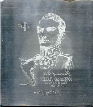 US Artmaster Scott 1125 Jose de San Martin - Plate