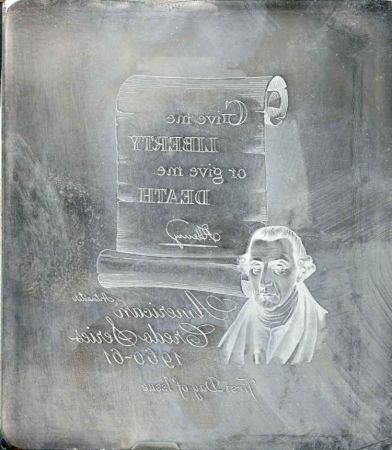 US Artmaster Scott 1144 1960 - 60 Patrick Henry Quote - Plate