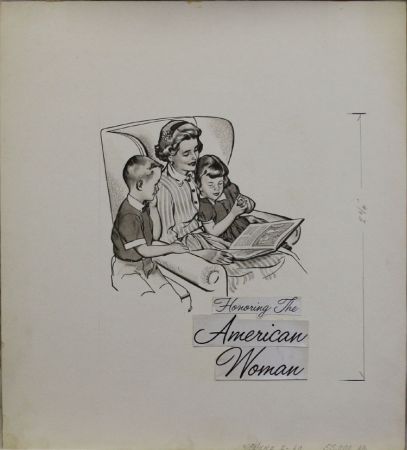 US Artmaster Scott 1152 1960 Women, Mother and Daughter - Artwork