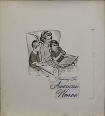 US Artmaster Scott 1152 1960 Women, Mother and Daughter - Artwork