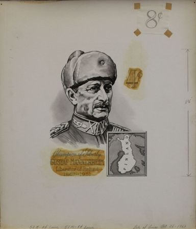 US Artmaster Scott 1165 - 1166 1960 Champion of Liberty: Baron Gustaf - Artwork