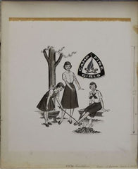 US Artmaster Scott 1167 1960 Camp Fire Girls Emblem - Artwork