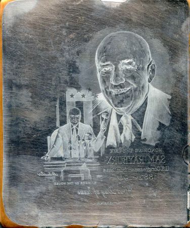 US Artmaster Scott 1202 1962 Sam Rayburn and Capitol - Plate