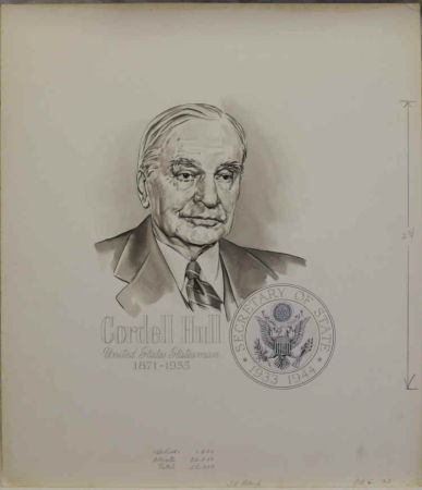 US Artmaster Scott 1235 1963 Cordell Hull, Secretary of State - Artwork