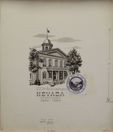 US Artmaster Scott 1248 1964 Nevada Statehood - Artwork