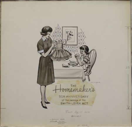US Artmaster Scott 1253 1964 Homemakers, Sampler - Artwork