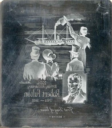 US Artmaster Scott 1270 1965 Robert Fulton - Plate