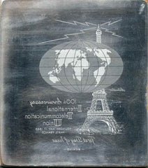 US Artmaster Scott 1274 1965 ITU, Radio Sine Wave - Plate