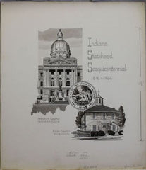 US Artmaster Scott 1308 1966 Indiana Statehood - Artwork