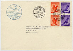 Liechtenstein 1937 Special Airmail Flight Zurich
