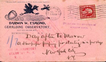 US 1912 Insect illustration on pink cover