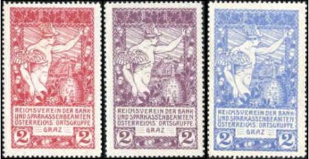 Austria 1910 3 Beehive Labels