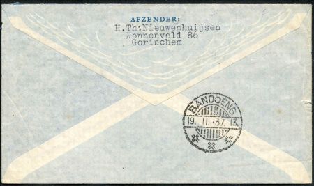 Netherlands 1937 Cover with Butterfly in Flight cachet