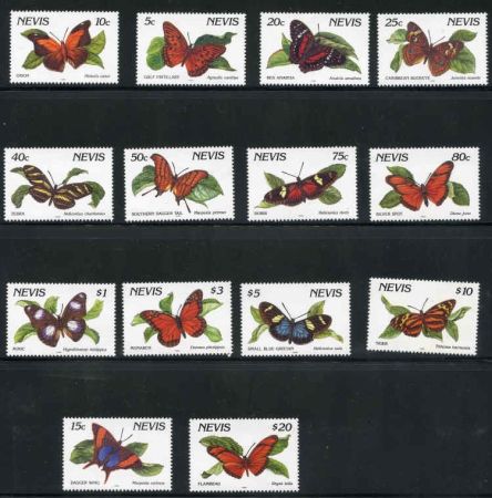 Nevis 1992 Butterflies inscribed 1992"