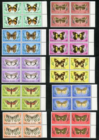 Norfolk Island 1976-77 201 - 217 NH Block of 4