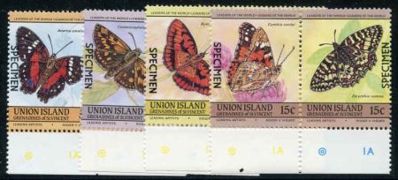 Union Island Butterflies, Specimen Ovpt.