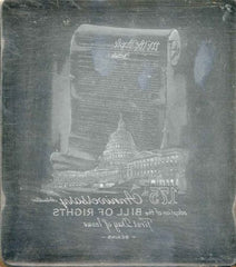 US Artmaster Scott 1312 1966 Bill of Rights - Plate