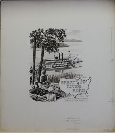 US Artmaster Scott 1319 1966 Great River Road - Artwork