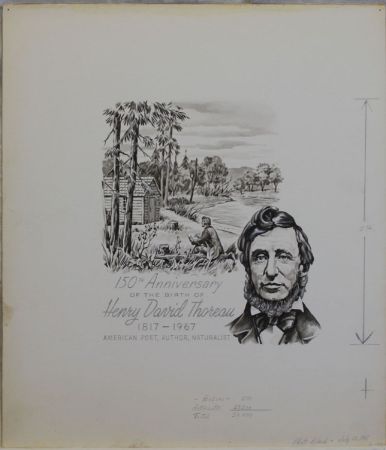 US Artmaster Scott 1327 1967 Henry David Thoreau - Artwork