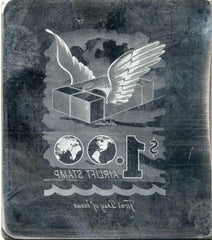 US Artmaster Scott 1341 1968 Airlift, Eagle Holding Pennant - Plate