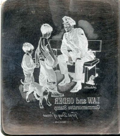 US Artmaster Scott 1343 1968 Law and Order - Plate