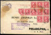 US Shanghai Scott 528B x10 on registered cover