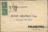 US Shanghai Scott 498 pair on cover