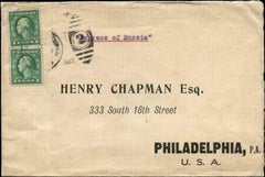 US Shanghai Scott 498 pair on cover
