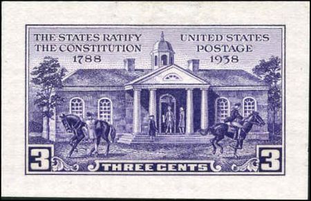 US 835p-2 NH VF Constitution, small die proof