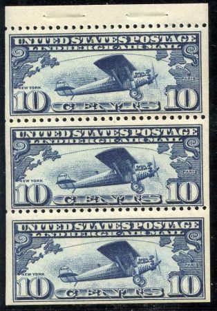 US C10a Airmail NH F - VF Booklet Pane - Fresh! cv $115