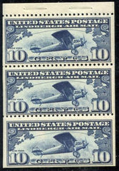 US C10a Airmail NH F - VF Booklet Pane - Fresh! cv $115