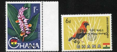 Ghana 1965 220, 222 Inverted Ovpt