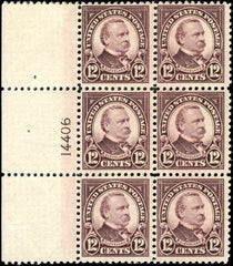 US 564 NH F - VF Plate Block cv $160