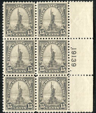US 566 LH VF - XF Plate Block