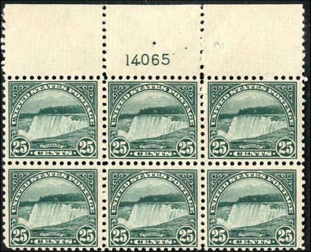 US 568 LH F - VF Plate Block
