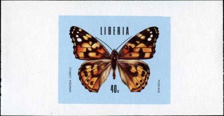 Liberia 1974 683 - 688, C204 Trial Color Imperfs, blue background