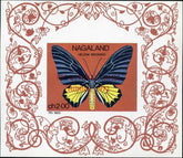 Nagaland 1969 Butterfly NH S/S